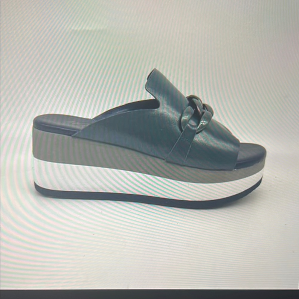 Stylish Platform Slide Sandals Jada Blue Earl Leather Matisse